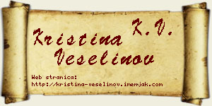 Kristina Veselinov vizit kartica